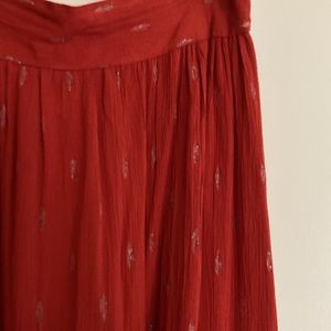 🌼3 for $35🌼 Francesca’s Orange Tiered Maxi Skirt with Gold Detail